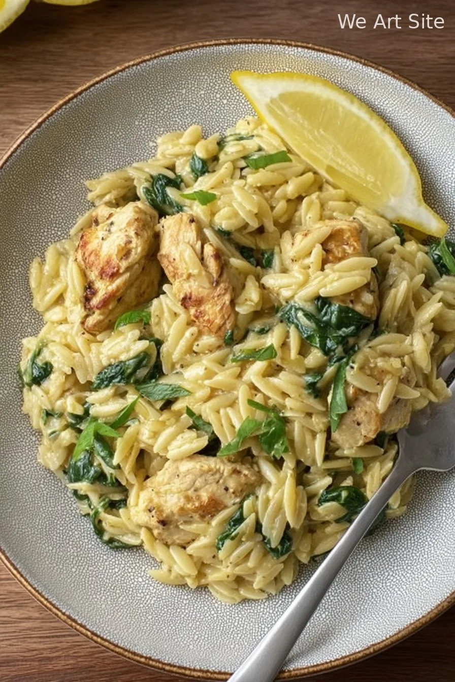 High-Protein Lemon Chicken Orzo