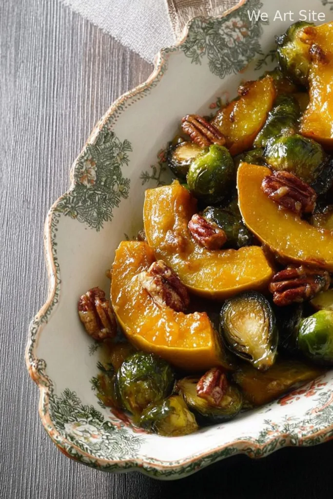 Roasted Acorn Squash & Brussels Sprouts