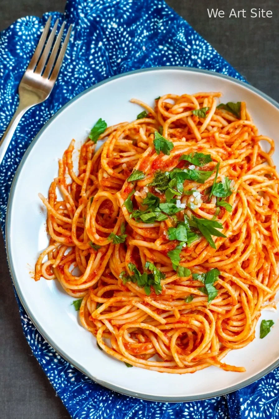 15 Minute Tomato Paste Pasta Sauce