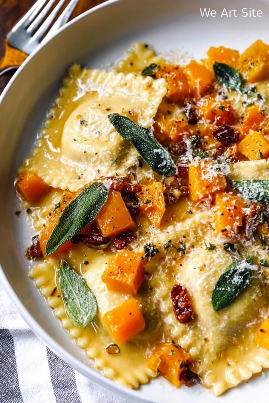 Brown Butter Ravioli with Butternut Squash