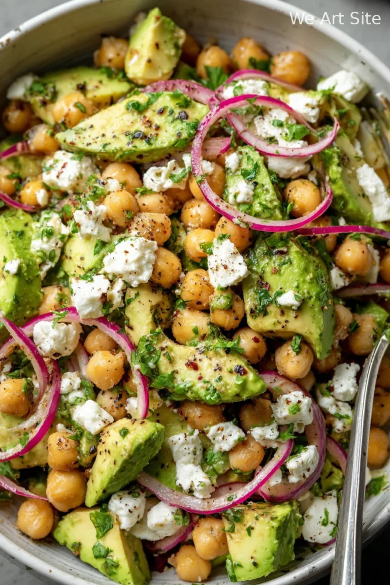 Chickpea Feta Avocado Salad