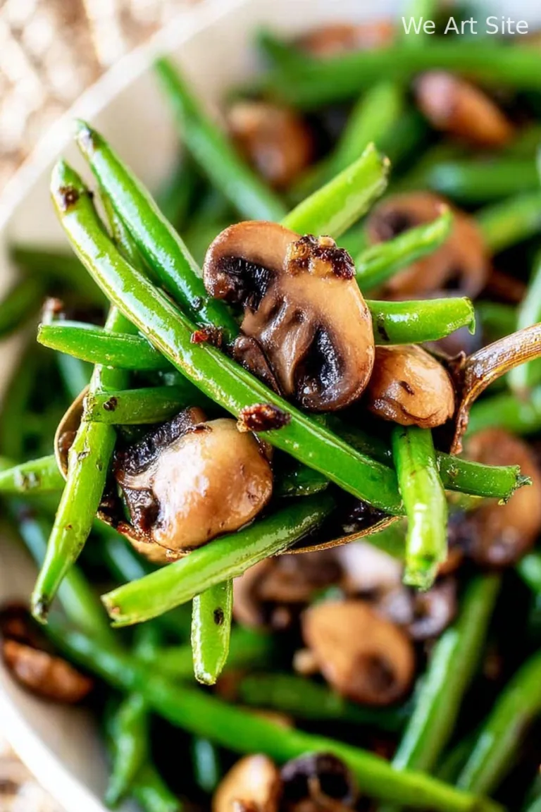 Sauteed Green Beans with Mushrooms