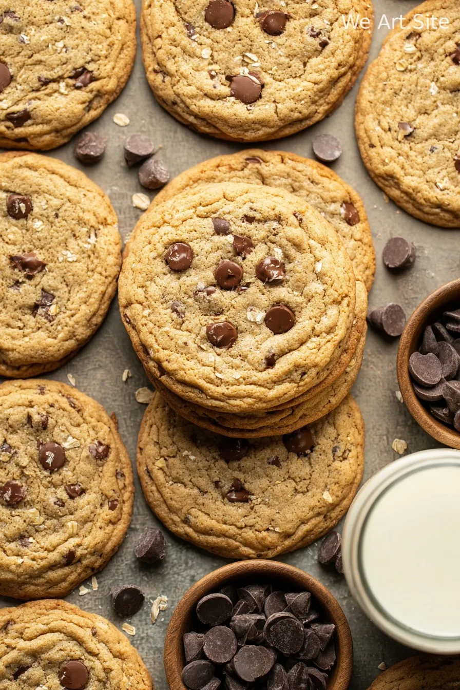 Soft + Chewy Oat Flour Chocolate Chip Cookies