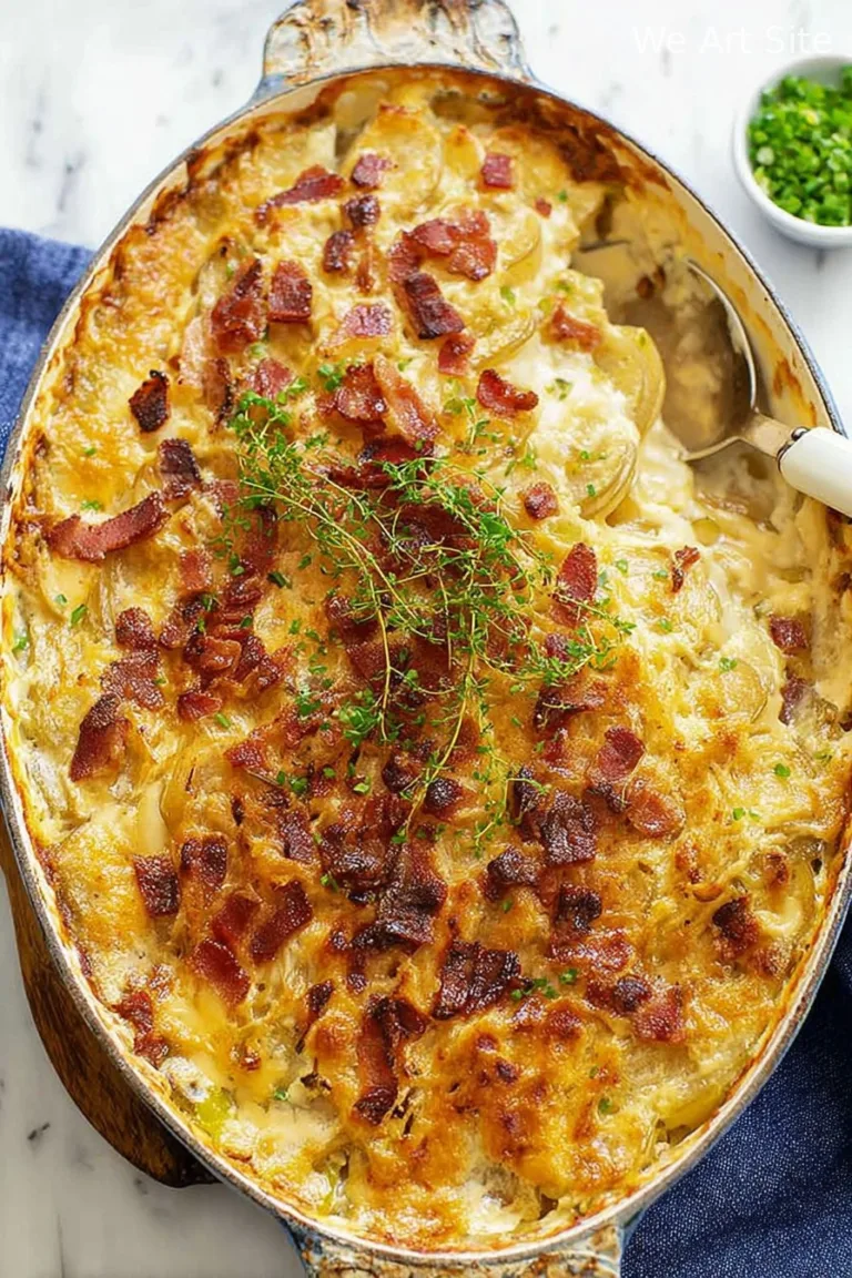 Bacon Leek Au Gratin Potatoes