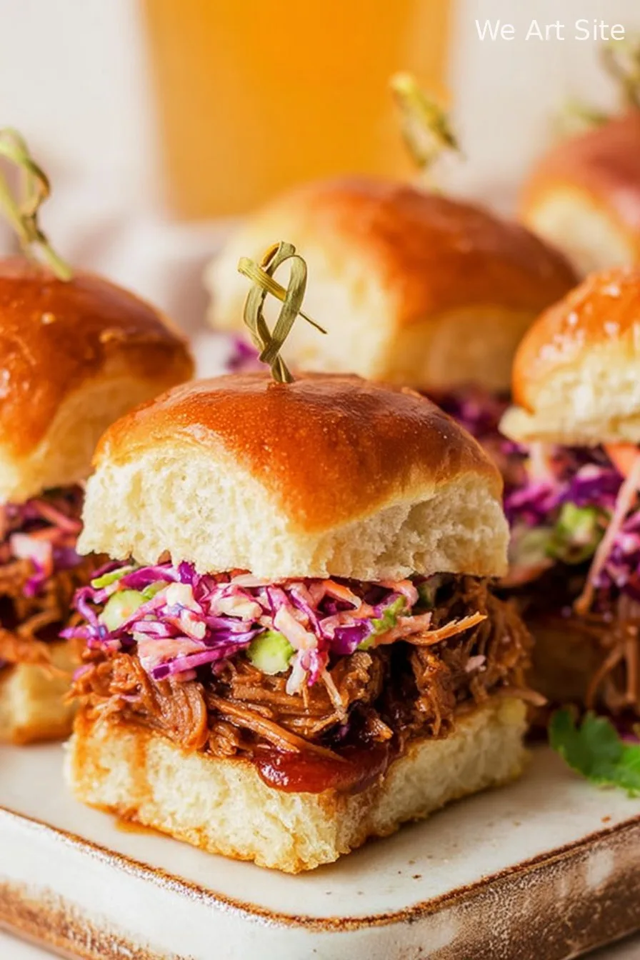 BBQ Pulled Pork Sliders on Hawaiian Rolls