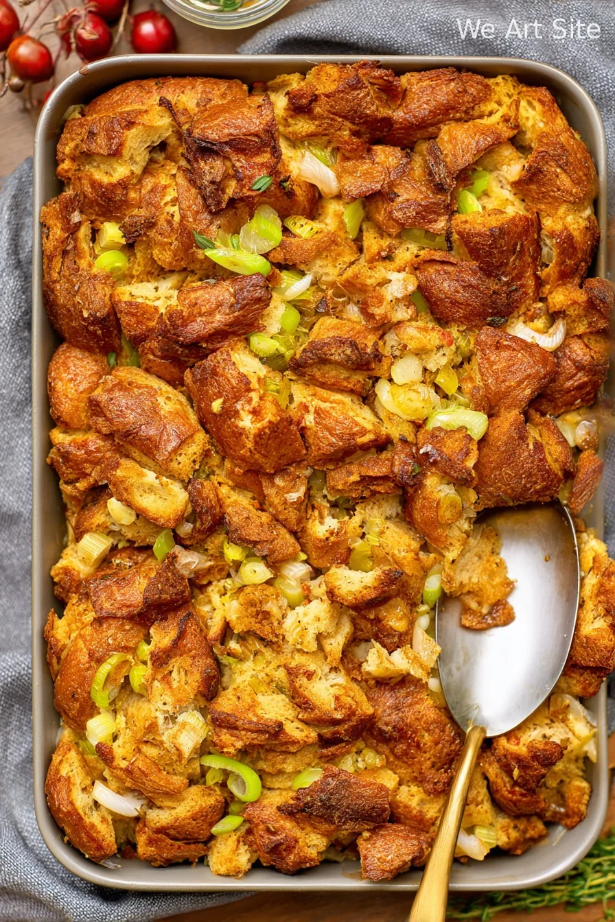Buttery Herb Croissant Stuffing