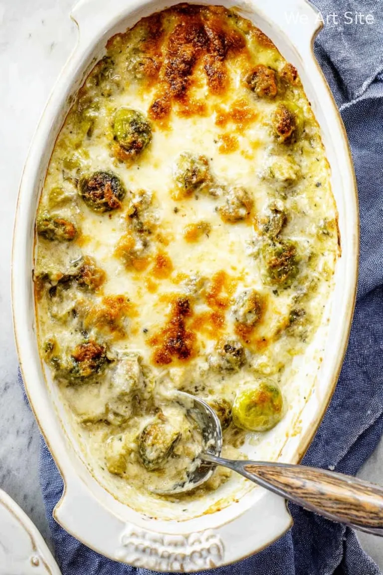Cheesy Brussels Sprouts au Gratin