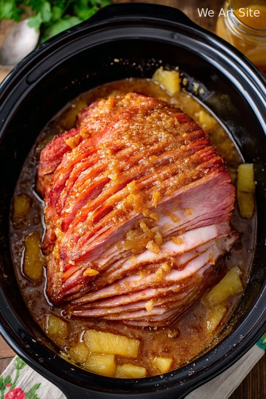 Crock Pot Brown Sugar Pineapple Ham