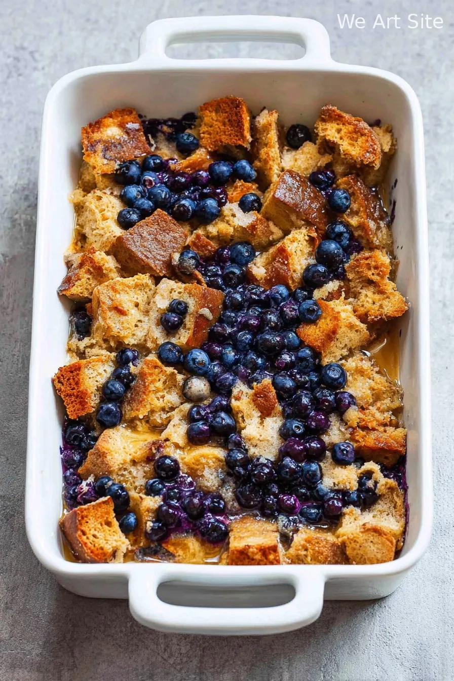 Dairy-free French Toast Casserole with Blueberries