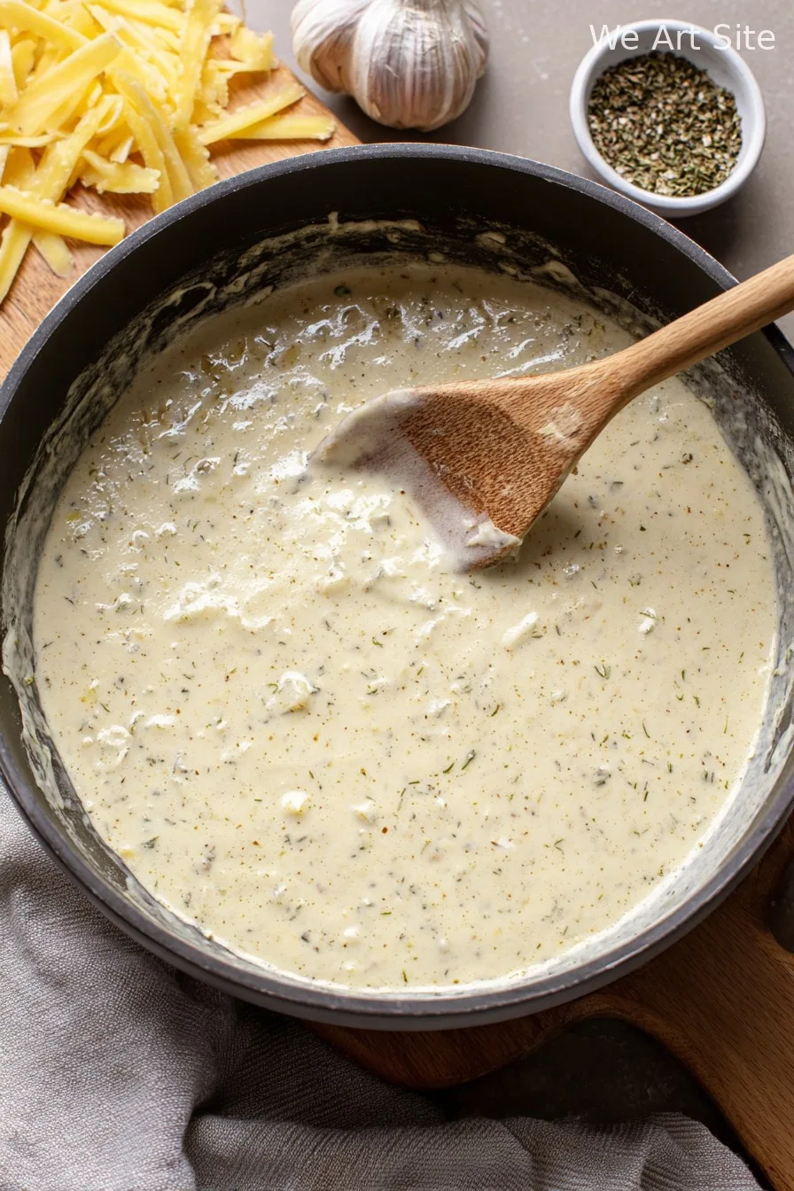 Easy Garlic Parmesan Sauce