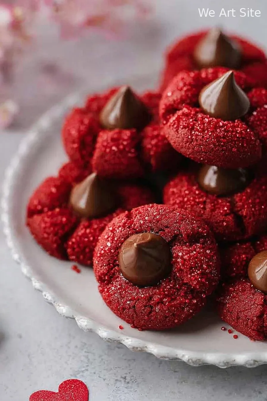 Easy Hershey’s Red Velvet Blossoms Cookies