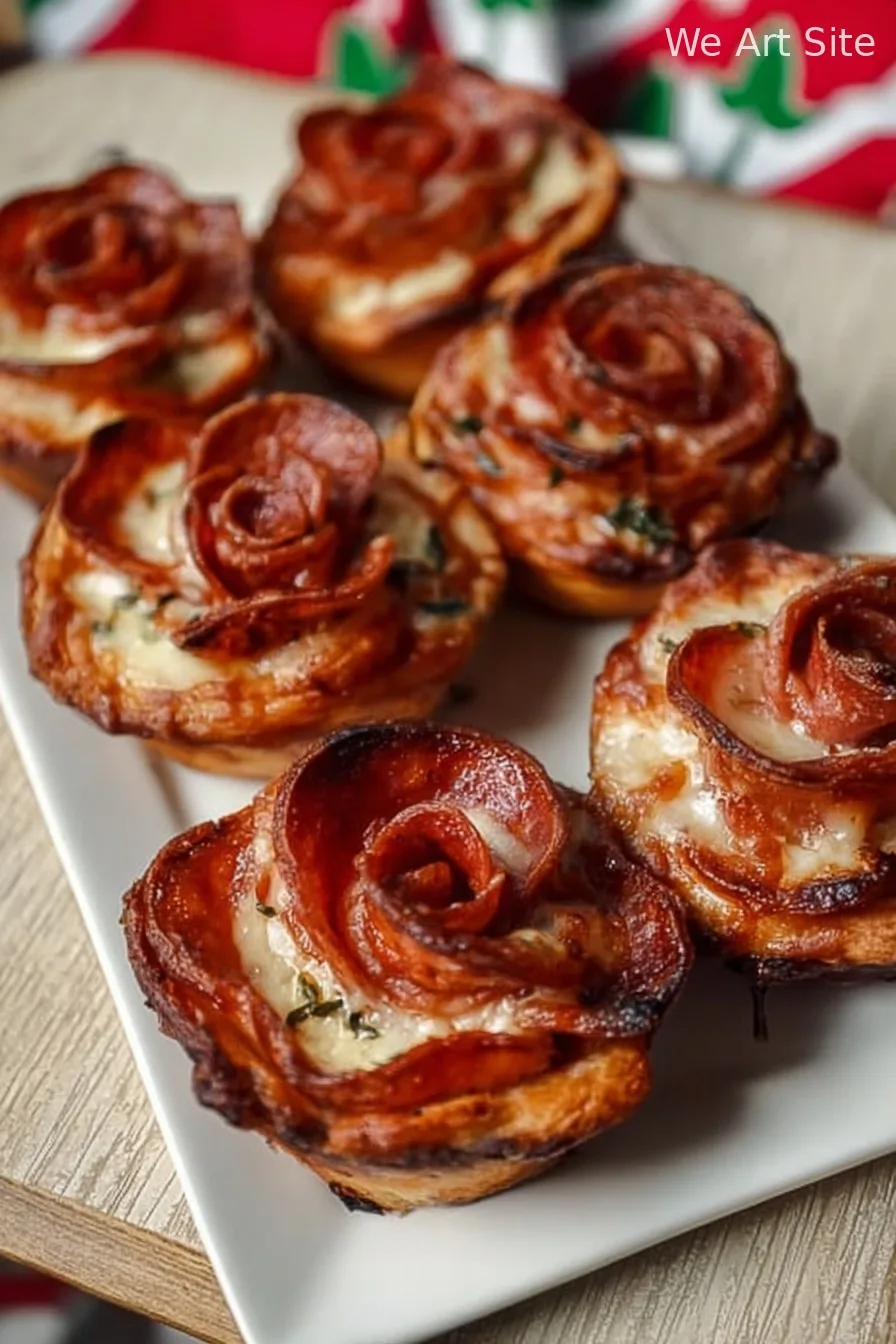 Easy Pizza Roses for Valentine’s Day