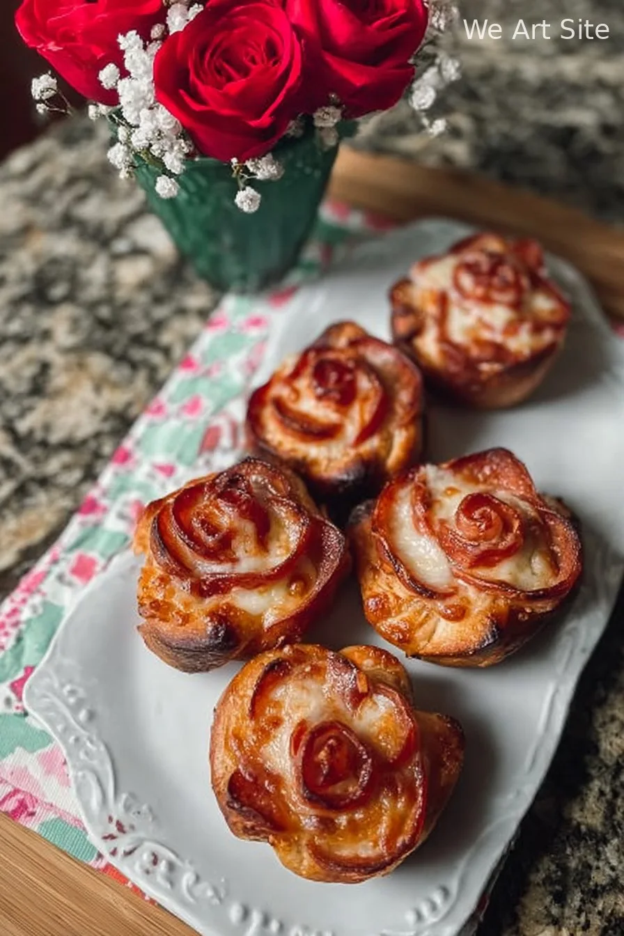 Easy Pizza Roses for Valentine’s Day