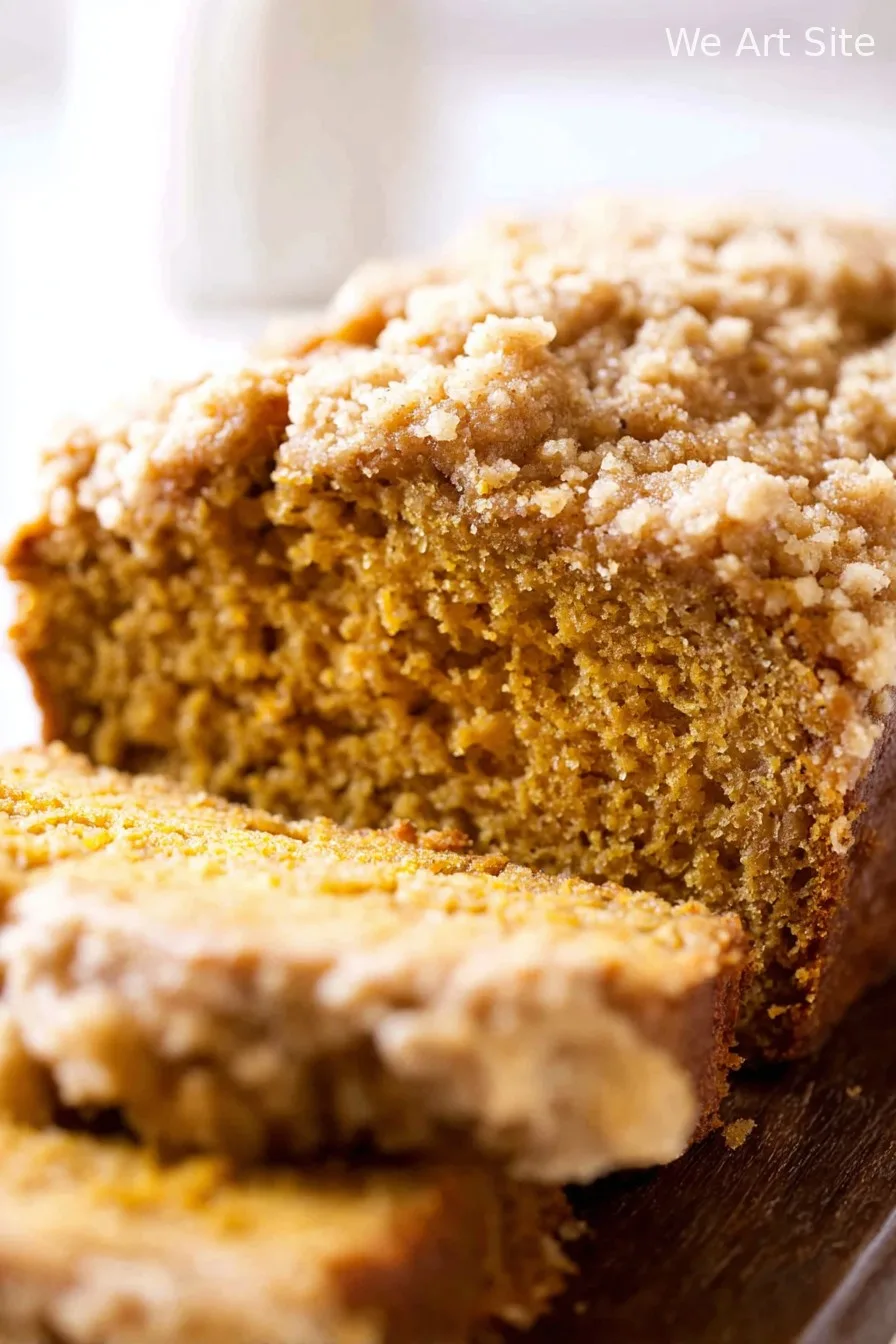 Easy Pumpkin Bread with Crumb Topping