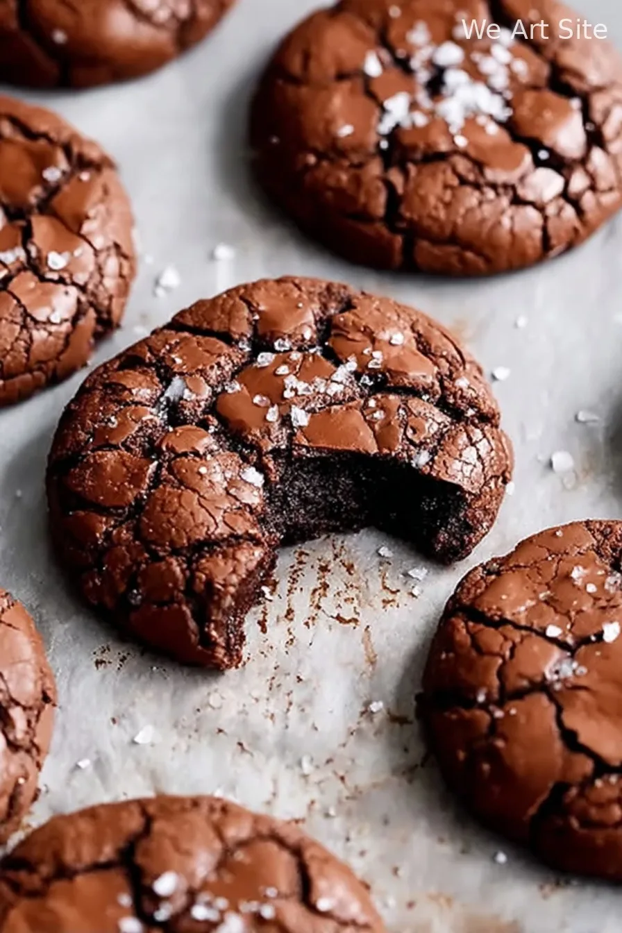 Fudgy Salted Brownie Cookies