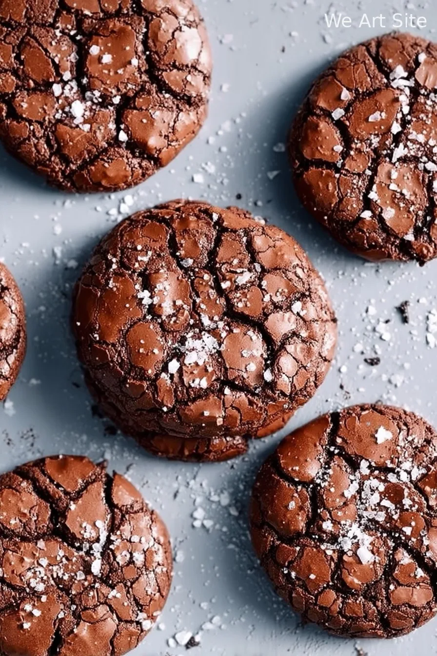 Fudgy Salted Brownie Cookies