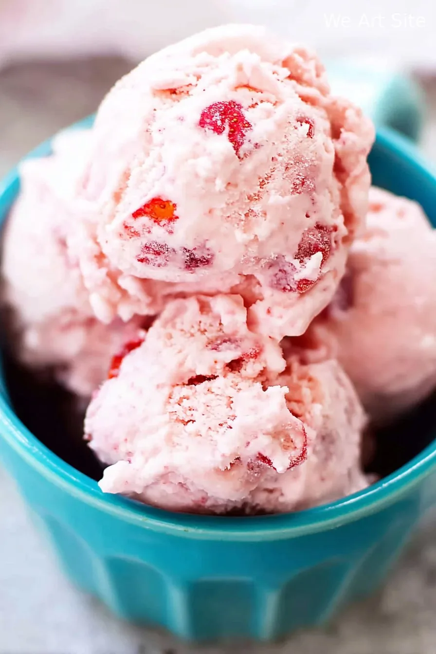 Homemade Strawberry Ice Cream