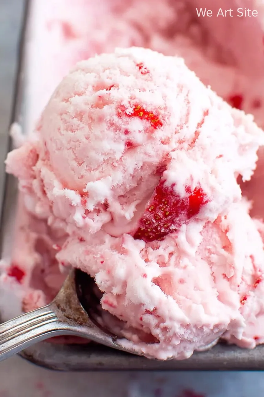 Homemade Strawberry Ice Cream