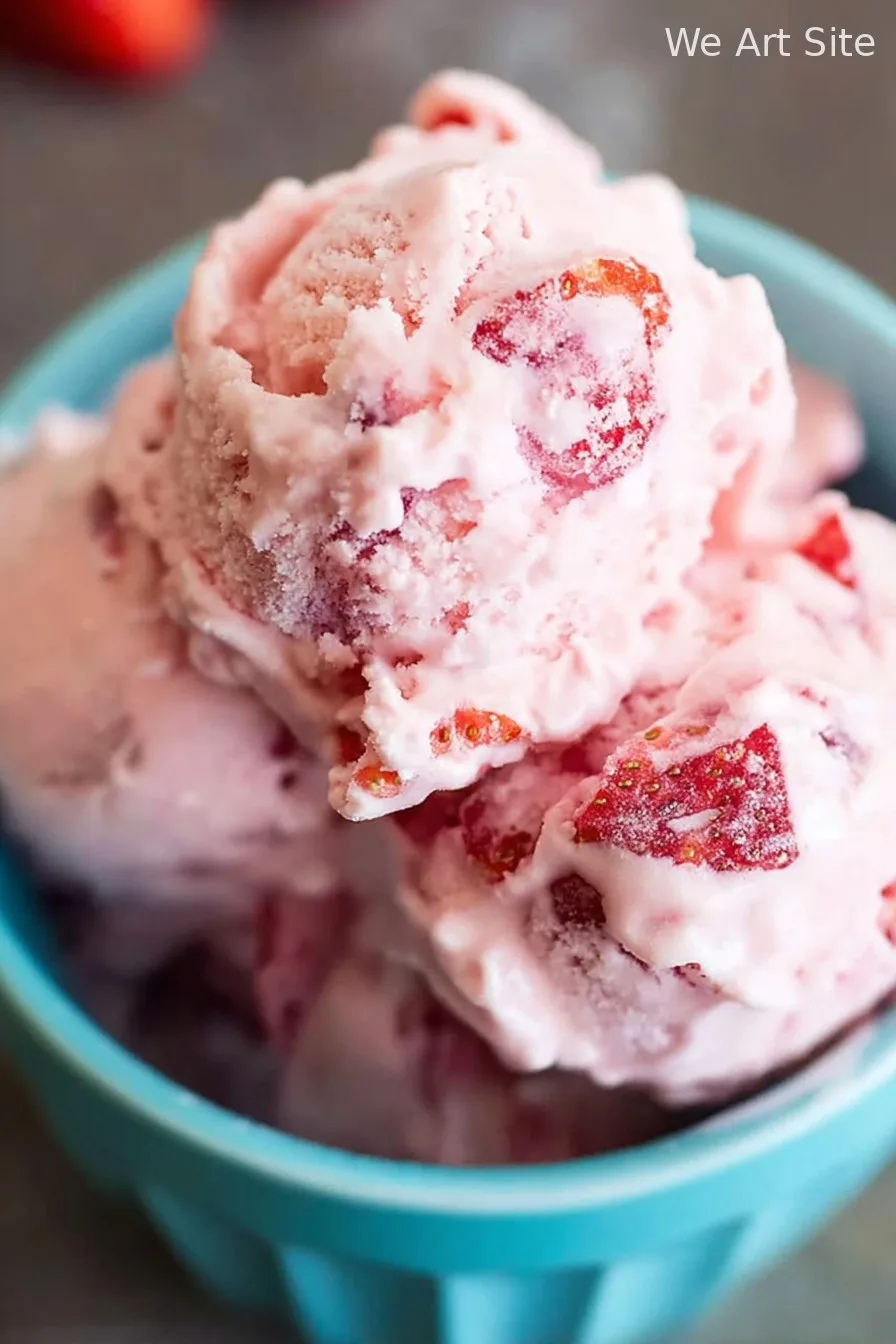 Homemade Strawberry Ice Cream
