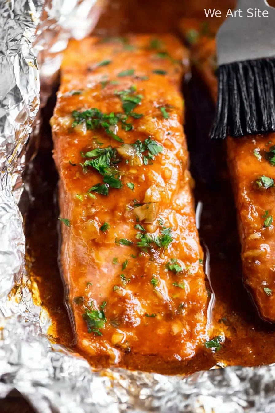 Honey Garlic Salmon Baked in Foil