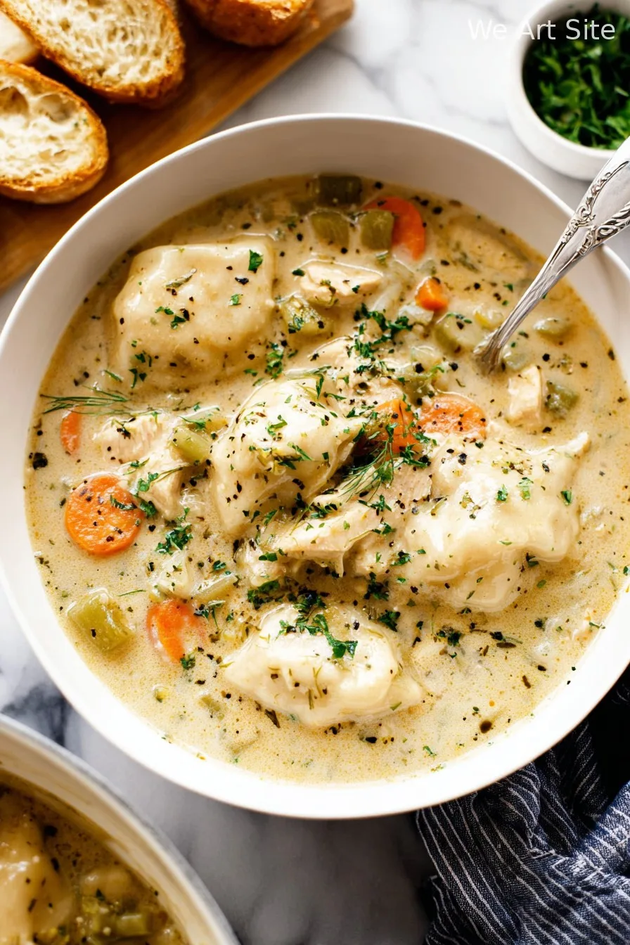 One Pot Chicken Dumpling Soup