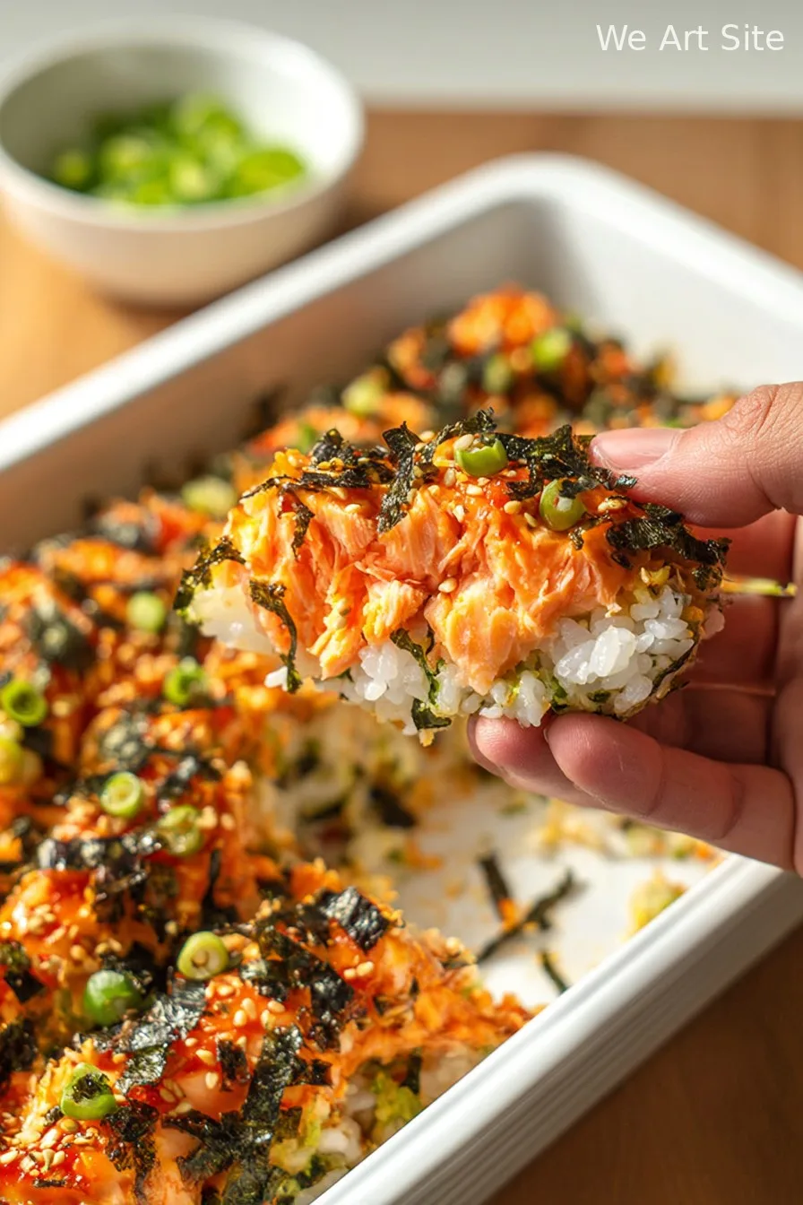 Salmon Sushi Bake