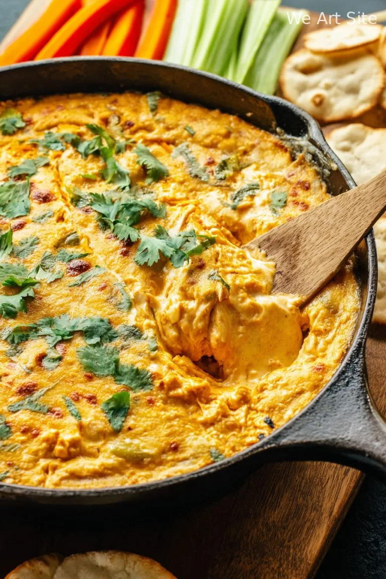 Vegetarian Three Cheese White Bean Buffalo Dip