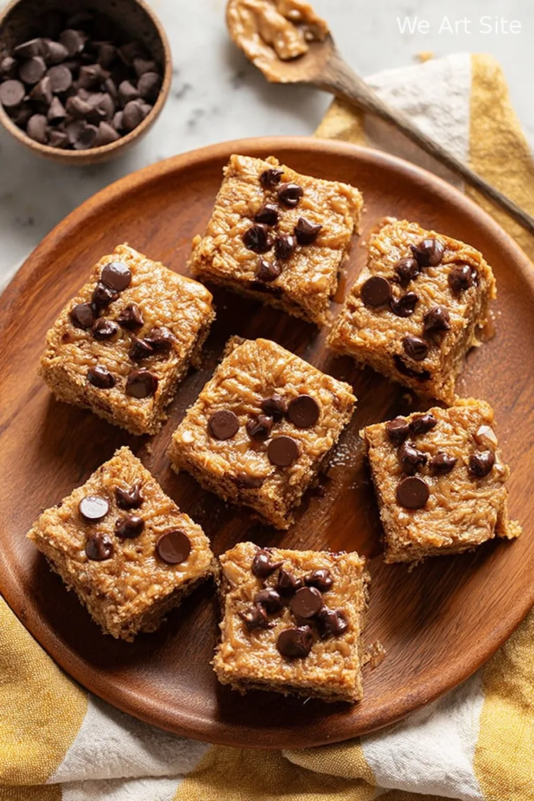 4 Ingredient Peanut Butter Banana Bars