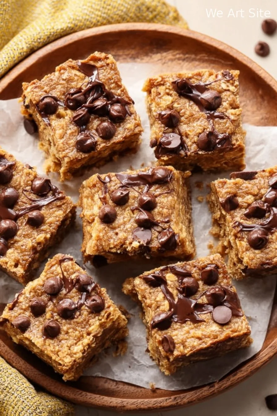 4 Ingredient Peanut Butter Banana Bars