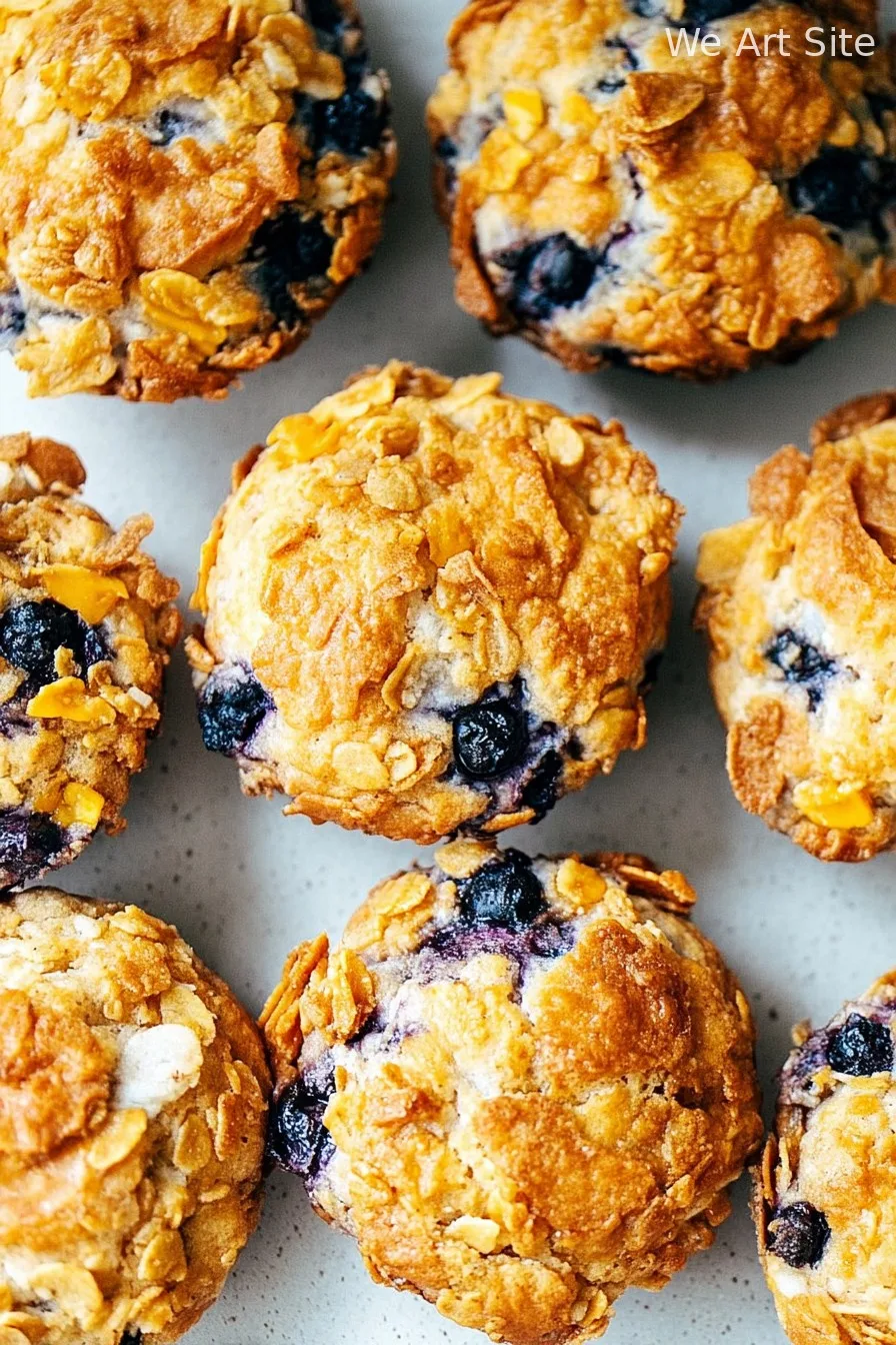 Blueberry Cornflake Muffins