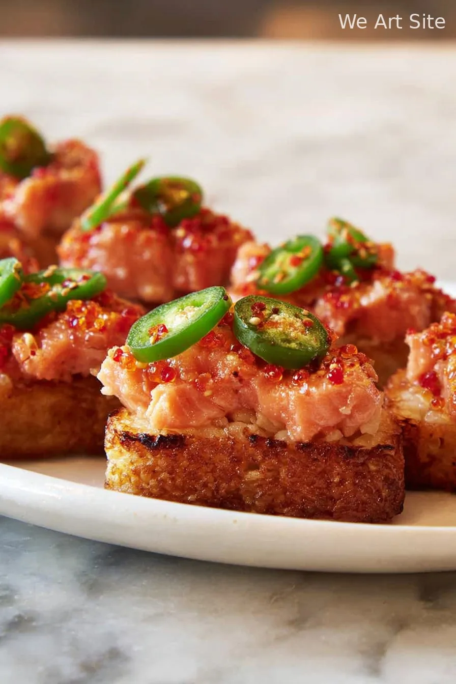 Crispy Rice with Spicy Salmon