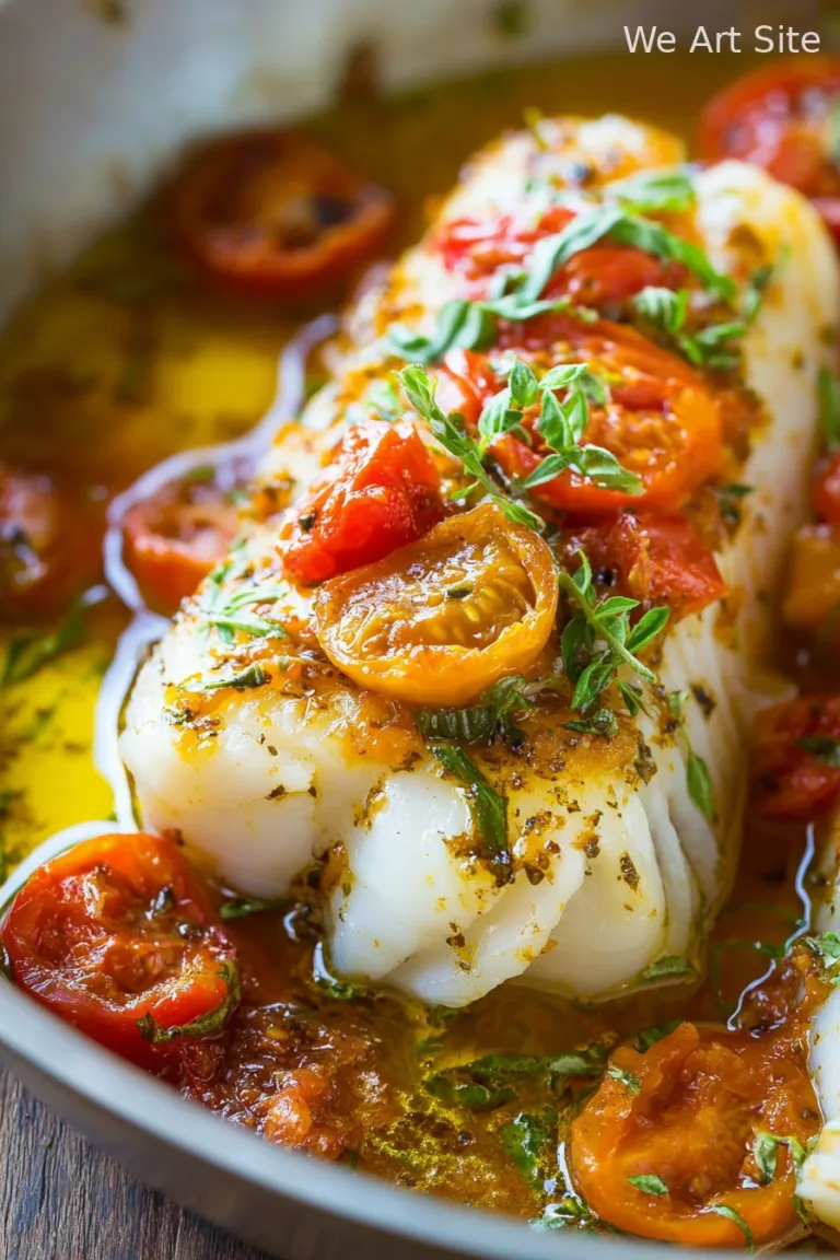 Pan-Seared Cod with Tomato Basil Sauce
