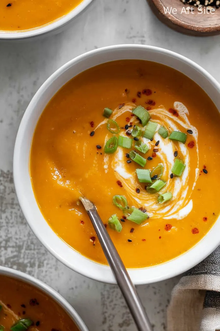 Roasted Carrot Coconut Soup