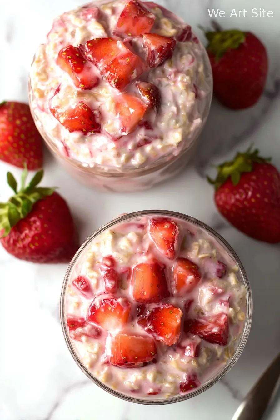 Strawberries and Cream Overnight Oats