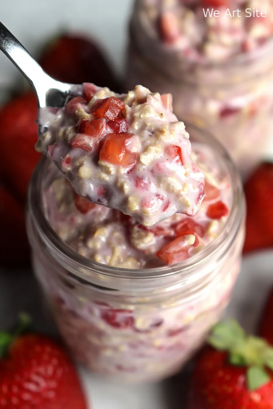 Strawberries and Cream Overnight Oats