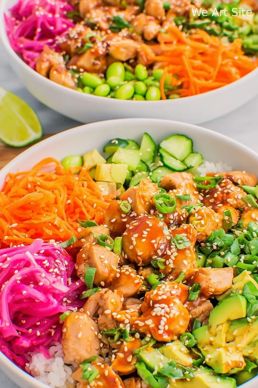30-Minute Chicken Poke Bowls