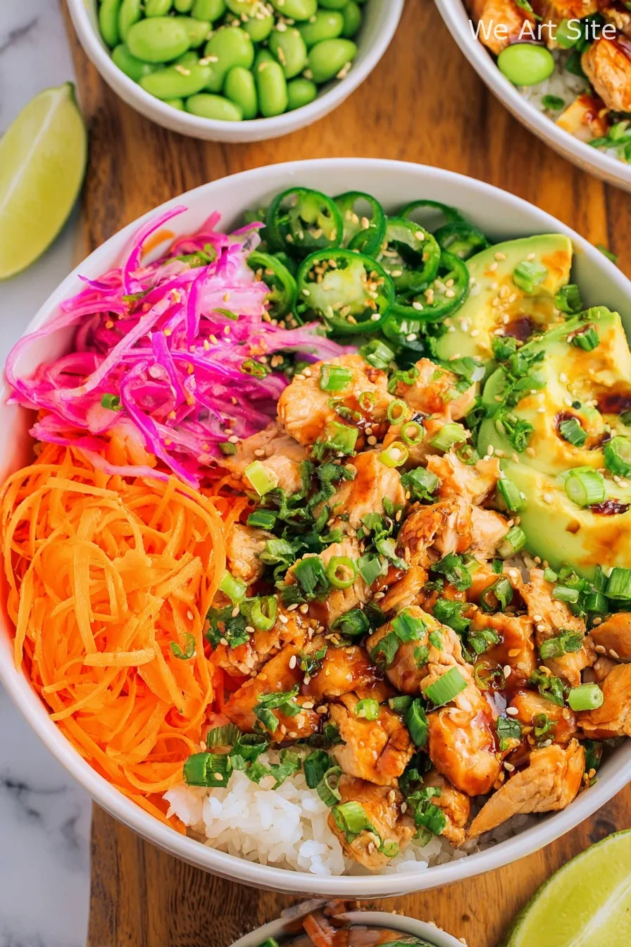 30-Minute Chicken Poke Bowls