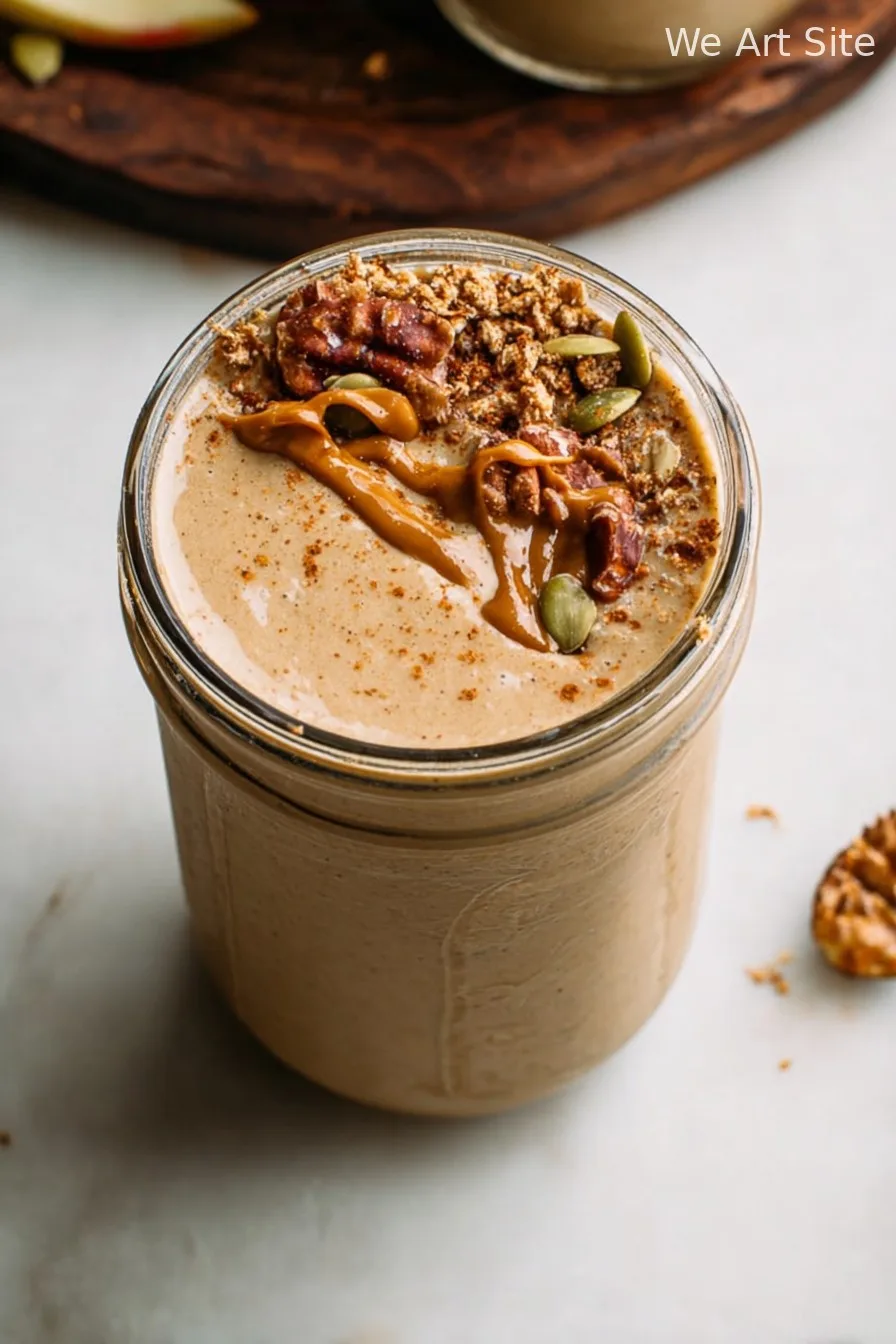 Apple Banana Smoothie With Peanut Butter