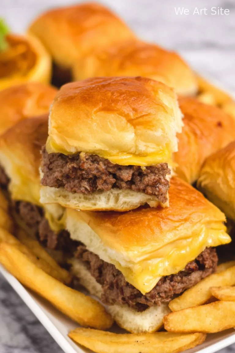 Cheeseburger Sliders with Hawaiian Rolls