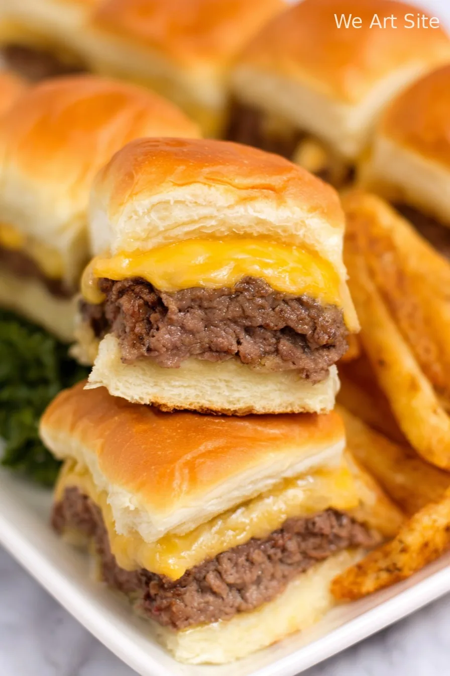 Cheeseburger Sliders with Hawaiian Rolls