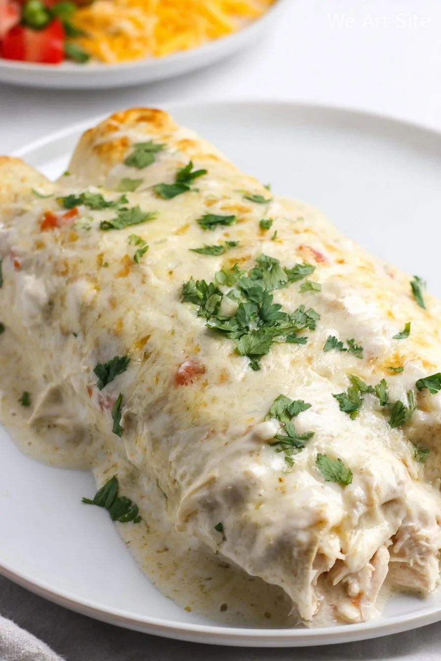 Creamy White Chicken Enchiladas