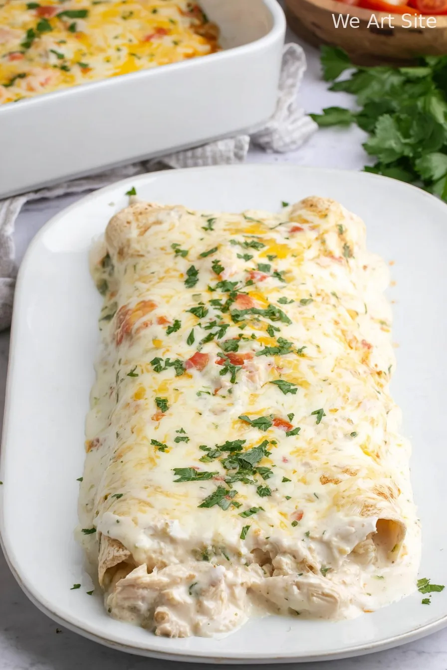 Creamy White Chicken Enchiladas