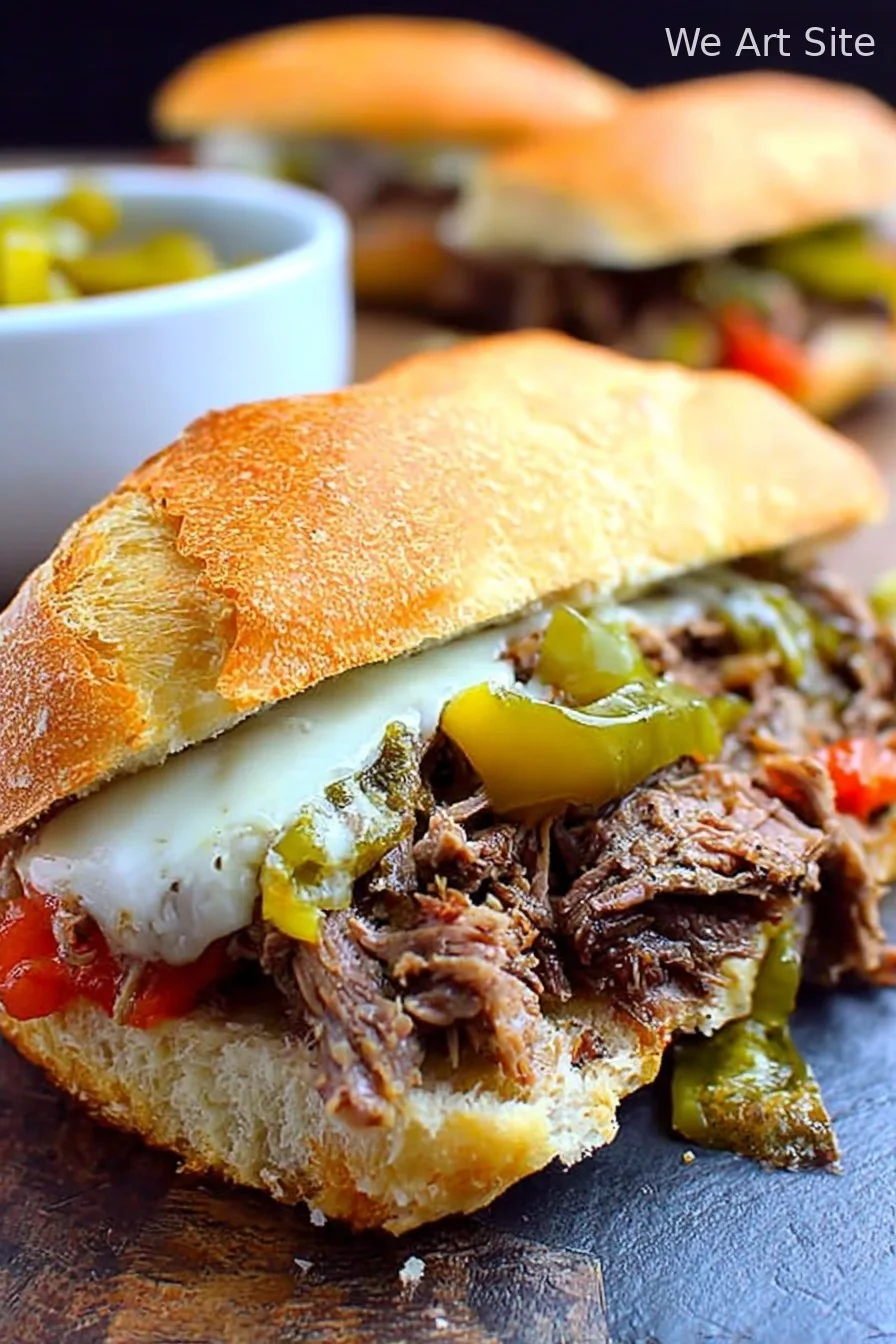 Crock Pot Italian Beef Sandwiches