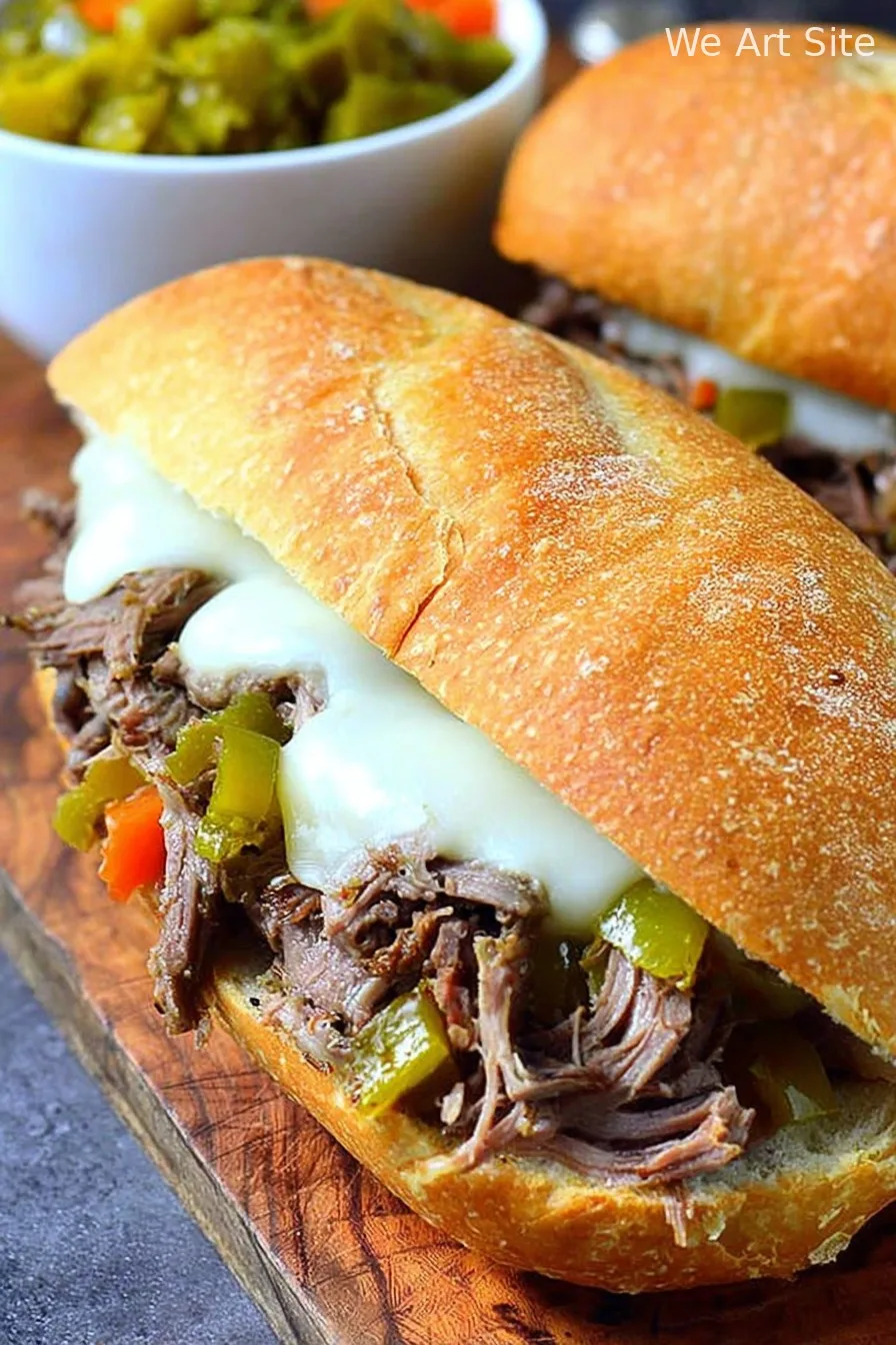 Crock Pot Italian Beef Sandwiches