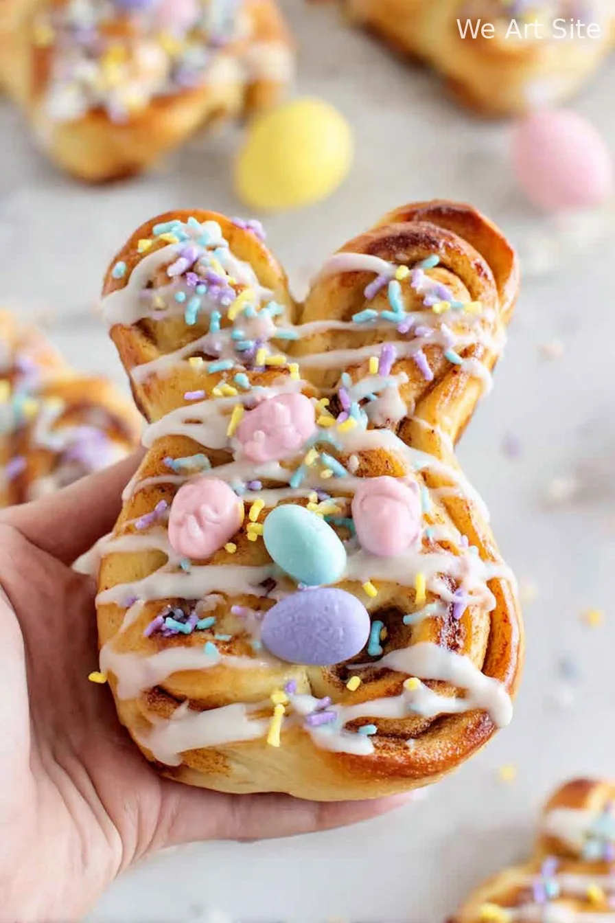 Easter Bunny Cinnamon Rolls