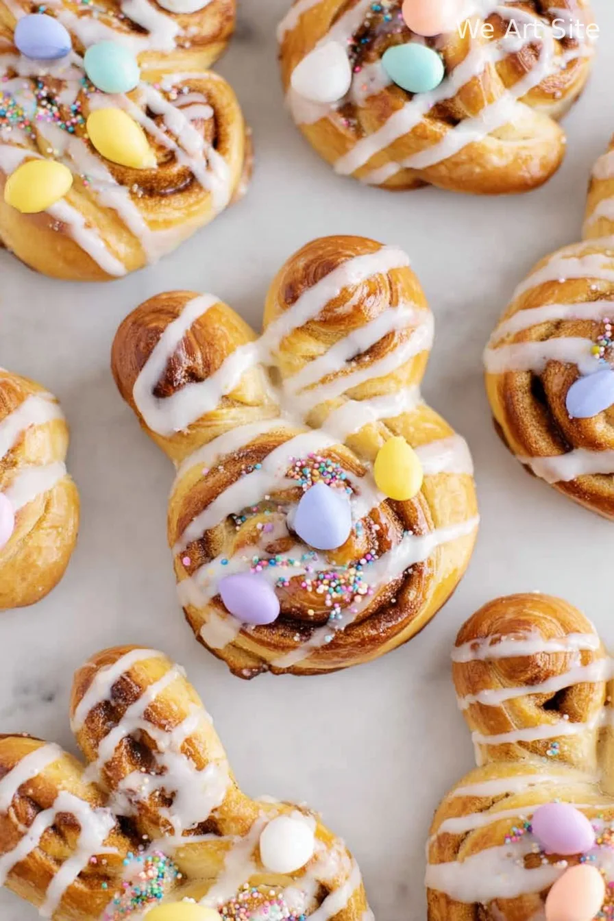 Easter Bunny Cinnamon Rolls