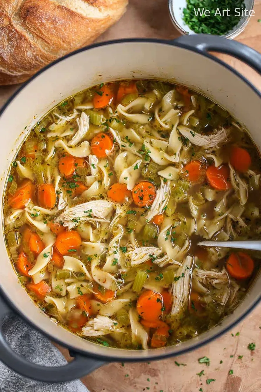 Easy Rotisserie Chicken Noodle Soup