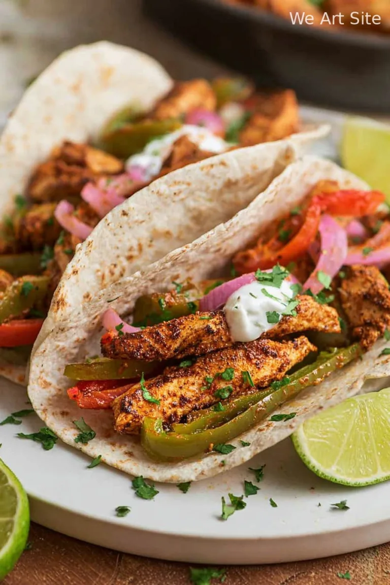 Honey Lime Baked Chicken Fajitas