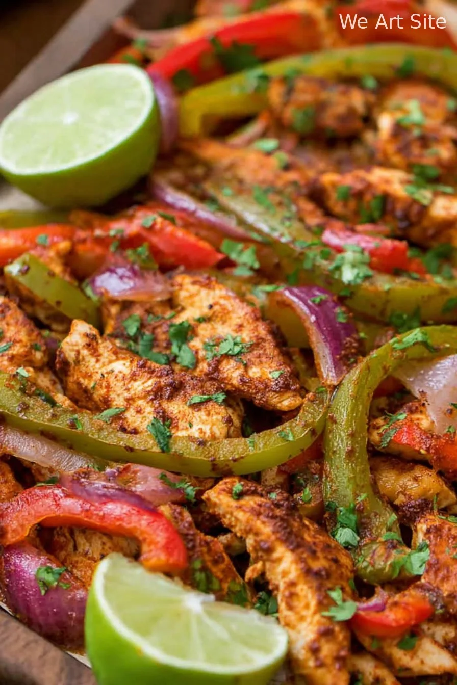 Honey Lime Baked Chicken Fajitas
