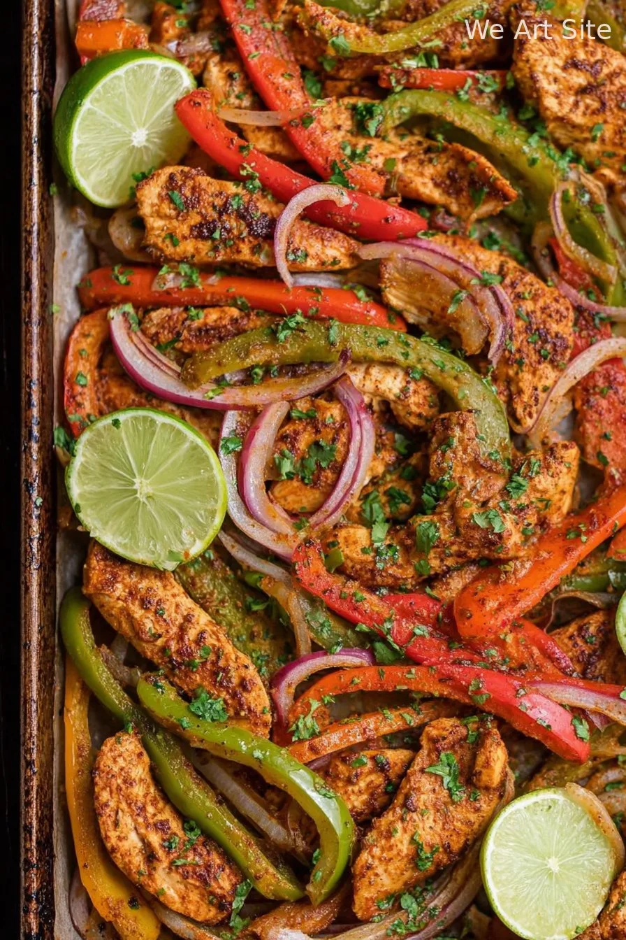 Honey Lime Baked Chicken Fajitas
